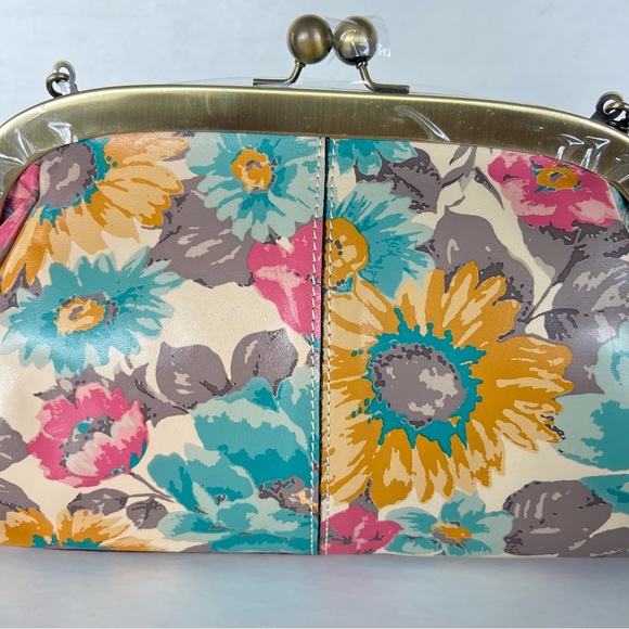 PATRICIA NASH Mia Multi Floral Leather Framed Clutch Crossbody Shoulder Bag NWT - Picture 6 of 13